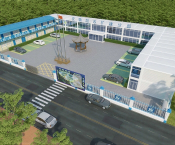 Modern Building Appearance-ID:506706958