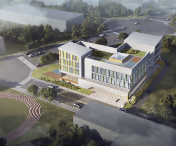 Modern School Building-ID:485618115