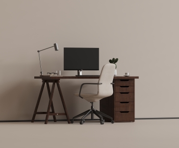 Modern Computer Desk And Chair-ID:917848115