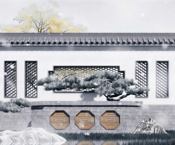 Chinese Style Landscape Wall-ID:335544112