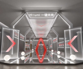 Modern Exhibition Hall-ID:349025963