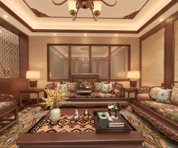 New Chinese Style A Living Room-ID:315371046