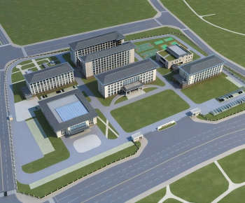 Modern Architectural Bird's-eye View Planning-ID:999871024