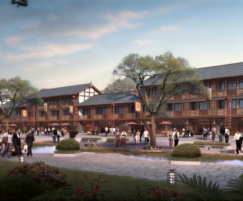 Chinese Style Commercial Street-ID:705845122