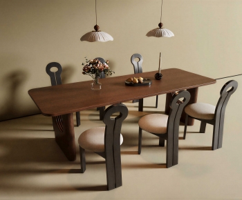 Modern Wabi-sabi Style Dining Table And Chairs-ID:383574013