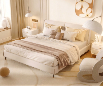 Modern Double Bed-ID:414832125