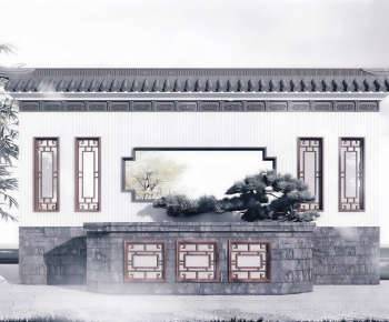 New Chinese Style Courtyard/landscape-ID:636717087