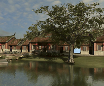 New Chinese Style Courtyard/landscape-ID:418391947