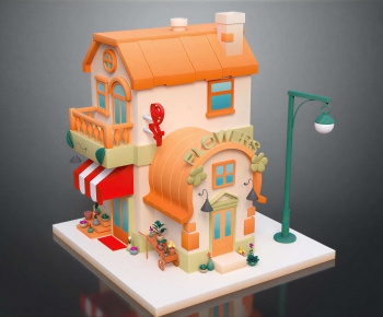 Modern Cartoon House-ID:154390104
