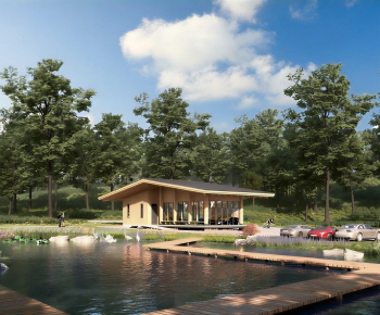Modern Park Landscape-ID:640271901