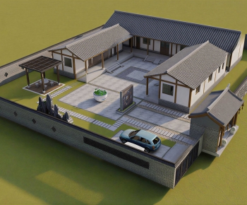 New Chinese Style Architectural Bird's-eye View Planning-ID:361048945