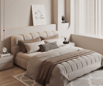 Modern Double Bed-ID:794255978