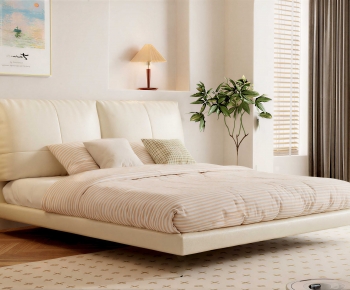 Nordic Style Double Bed-ID:299484012