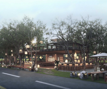 New Chinese Style Appearance Of Commercial Building-ID:351241111