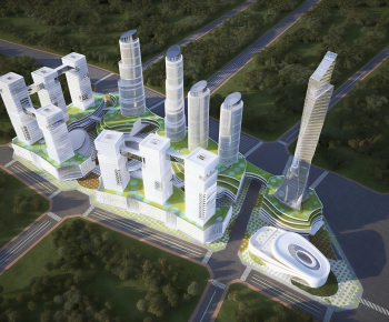 Modern Architectural Bird's-eye View Planning-ID:626888043