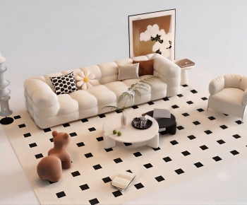 Modern Three-seat Sofa-ID:197680054