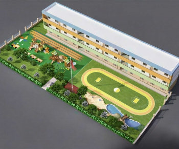 Modern Outdoor Space In Kindergarten-ID:250372899