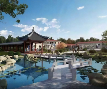New Chinese Style Courtyard/landscape-ID:398554094