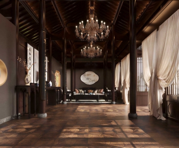 New Chinese Style Chinese Style A Living Room-ID:182888988