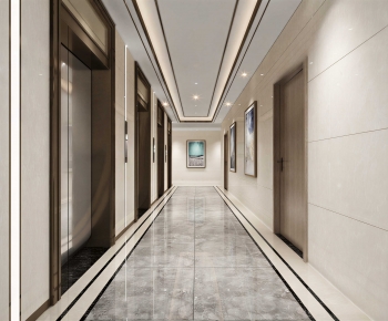 Modern Office Elevator Hall-ID:916217098