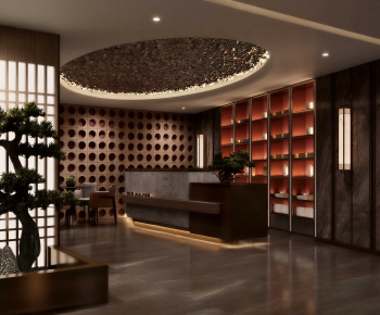 New Chinese Style Office Reception Desk-ID:185971981