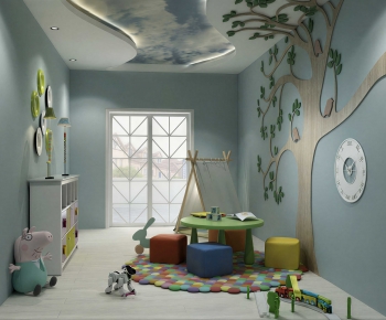 Modern Children's Room Activity Room-ID:802429918