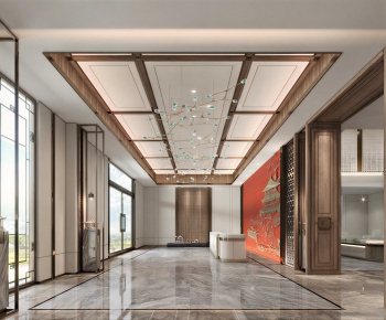 New Chinese Style Office Reception Desk-ID:400722982