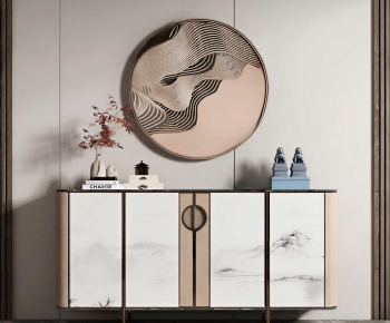 New Chinese Style Entrance Cabinet-ID:600483898