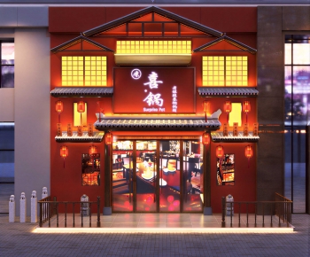 New Chinese Style Facade Element-ID:401993991