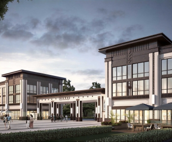 New Chinese Style Appearance Of Commercial Building-ID:881237035