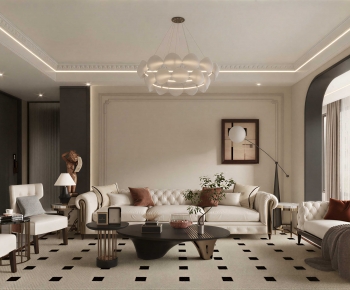 French Style A Living Room-ID:321219924