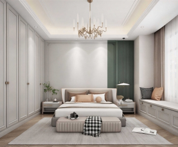 Simple European Style Bedroom-ID:352783928