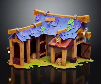 Modern Cartoon House-ID:537519937