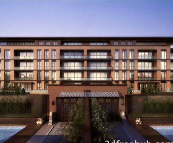 Modern Building Appearance-ID:427062035