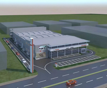 Modern Outdoor Parking Lot-ID:812551026