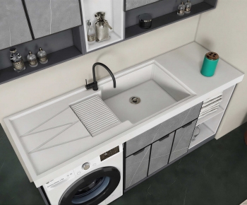 Modern Laundry Cabinet-ID:299844989
