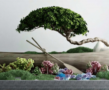 New Chinese Style Plant Landscaping-ID:730866912