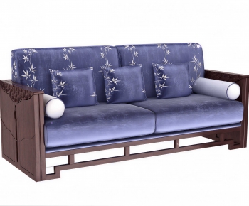 New Chinese Style Three-seat Sofa-ID:122987998