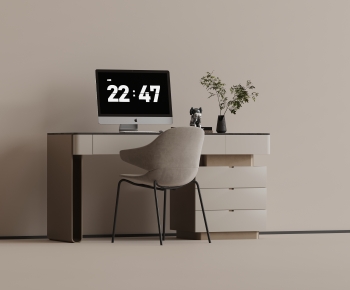 Modern Computer Desk And Chair-ID:363625058