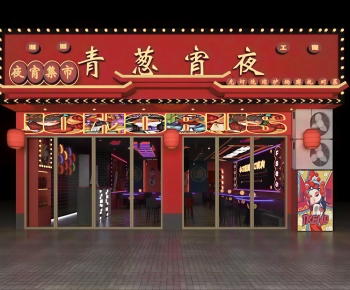 New Chinese Style Facade Element-ID:547780048