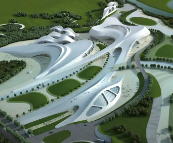 Modern Architectural Bird's-eye View Planning-ID:124314075