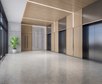 Modern Corridor Elevator Hall-ID:859158046