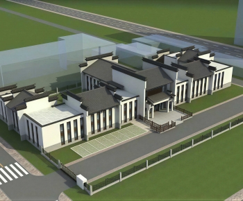New Chinese Style Residential Building-ID:880362995