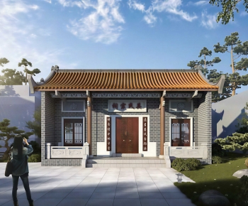 Chinese Style Facade Element-ID:845426089