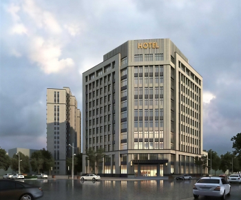 Modern Appearance Of Commercial Building-ID:490257987