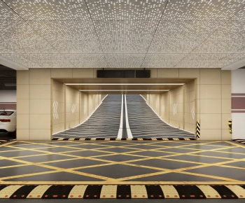 Modern Underground Parking Lot-ID:417541984