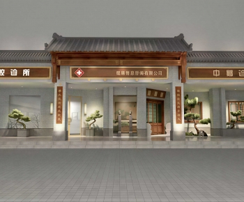 New Chinese Style Facade Element-ID:638350012