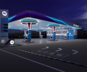 Modern Gas Station-ID:803990499