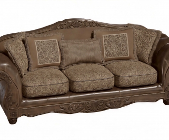 American Style Three-seat Sofa-ID:975498919