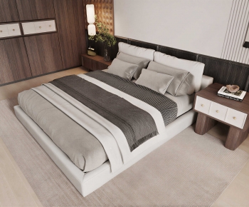Modern Double Bed-ID:261562112